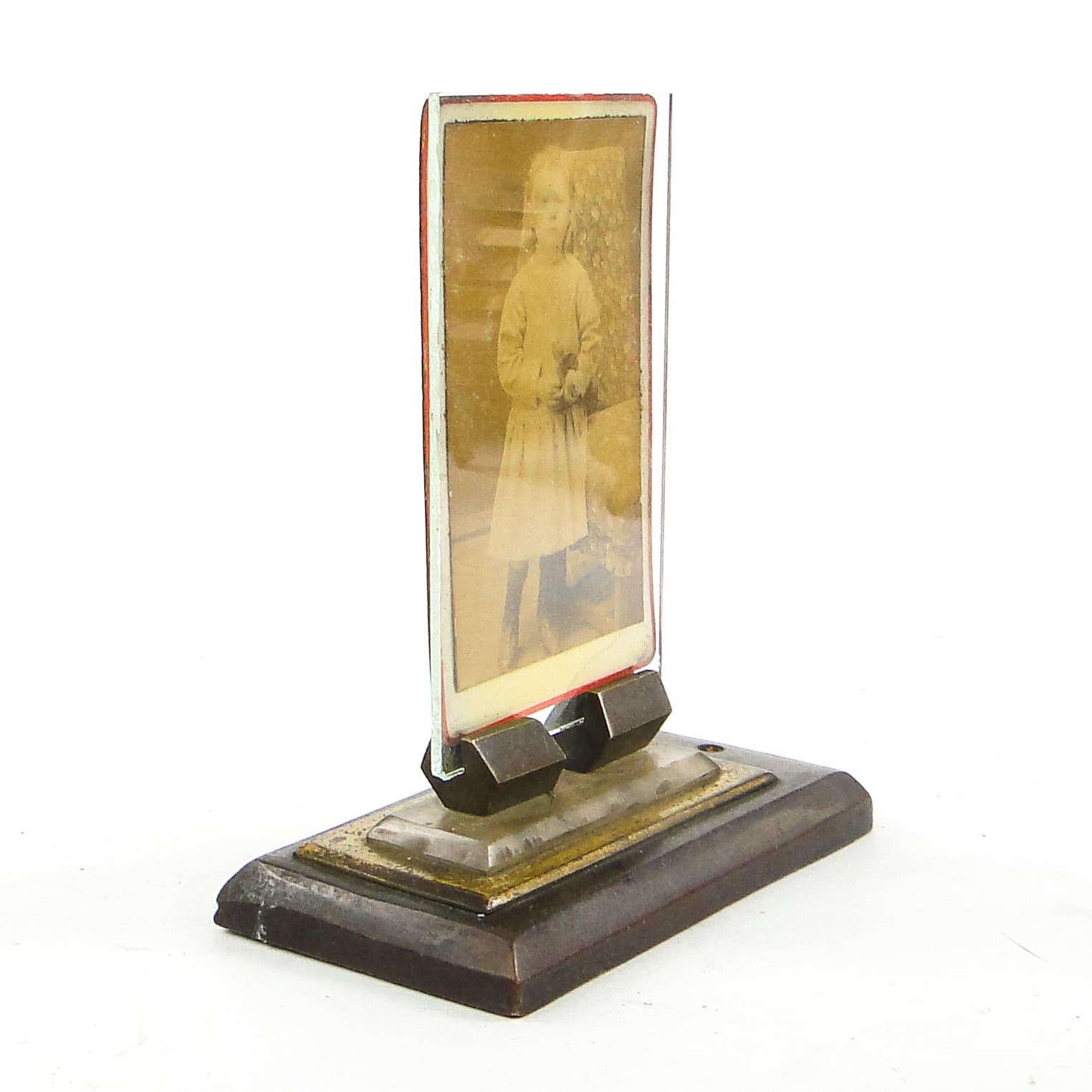 Art Deco picture frame, beech, brass, Germany, 1930s. - 111665