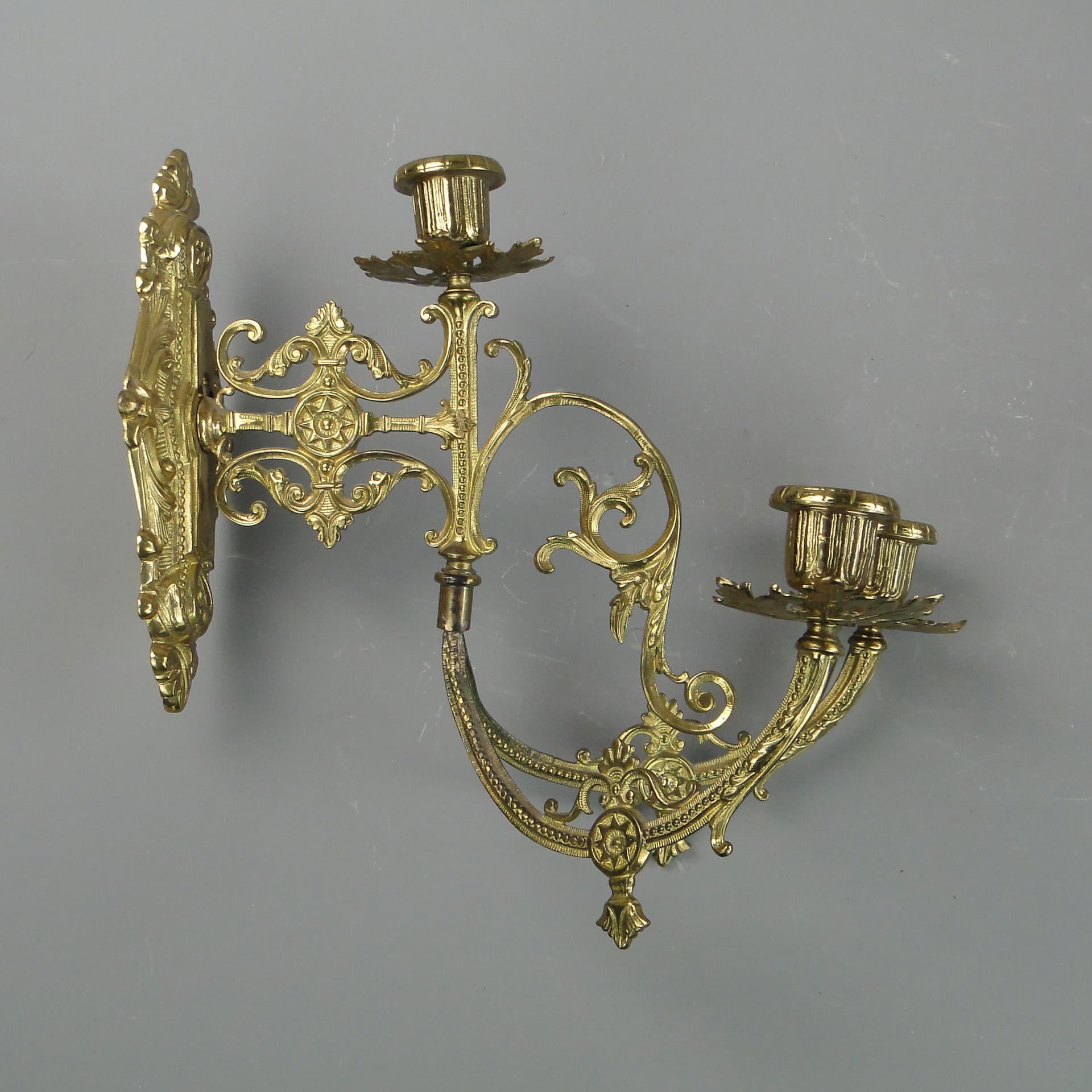 Para kinkietów, złoty, mosiądz, Francja, początek XX w. - 8072