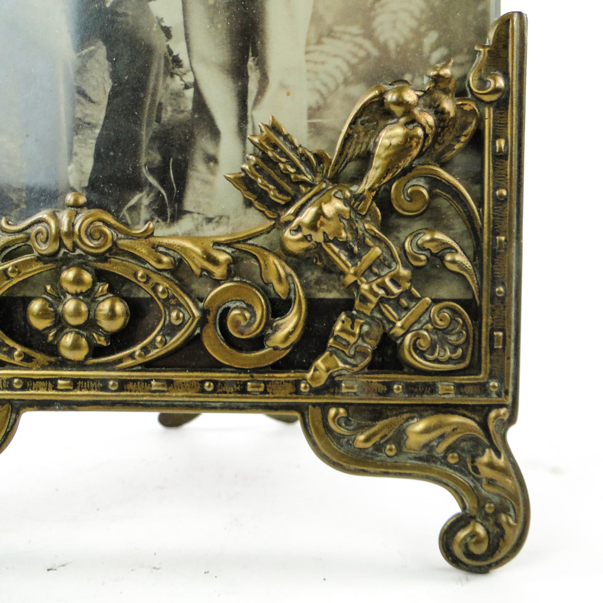 Art Nouveau photo frame, brass, Germany, early 20th c. - 111713
