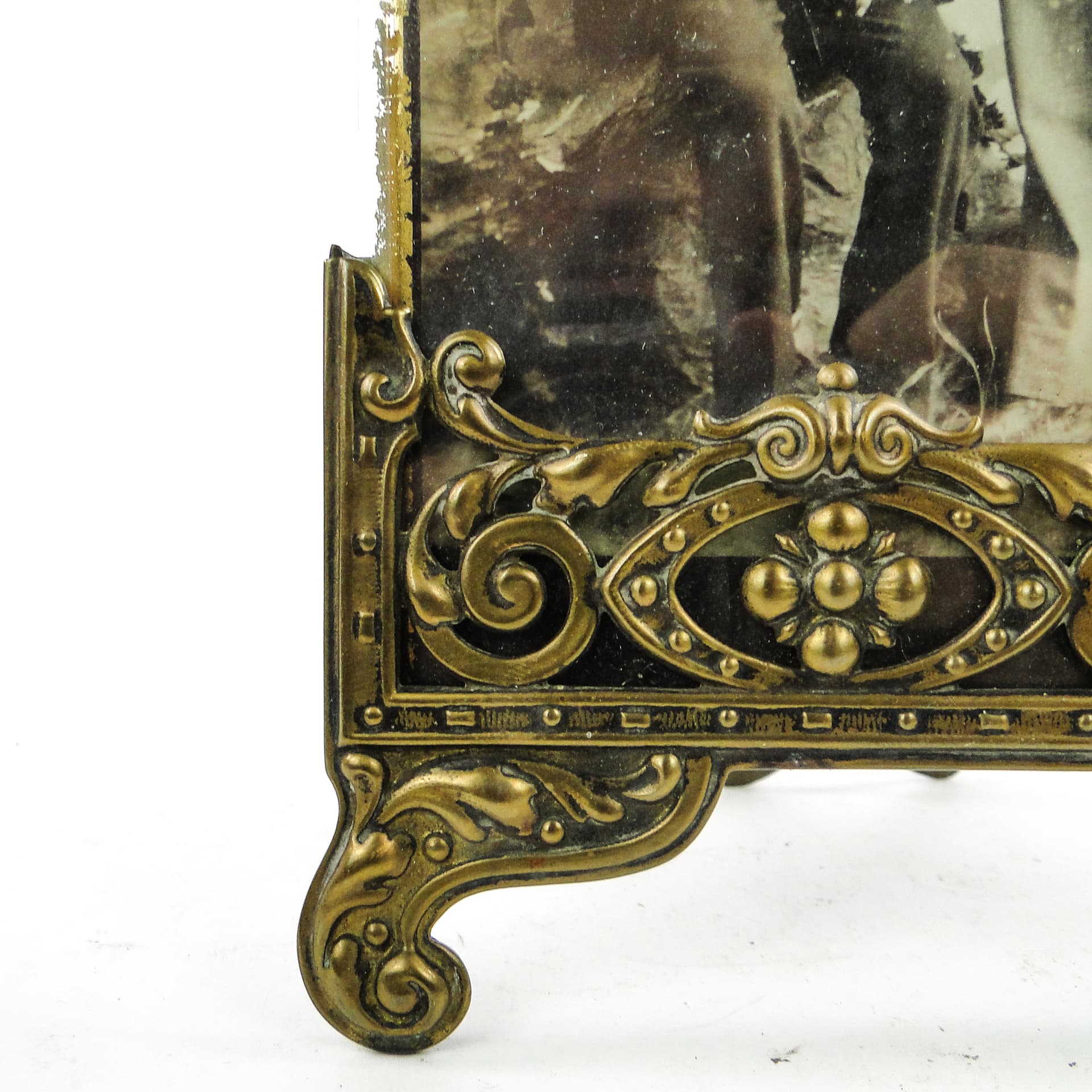 Art Nouveau photo frame, brass, Germany, early 20th c. - 111714