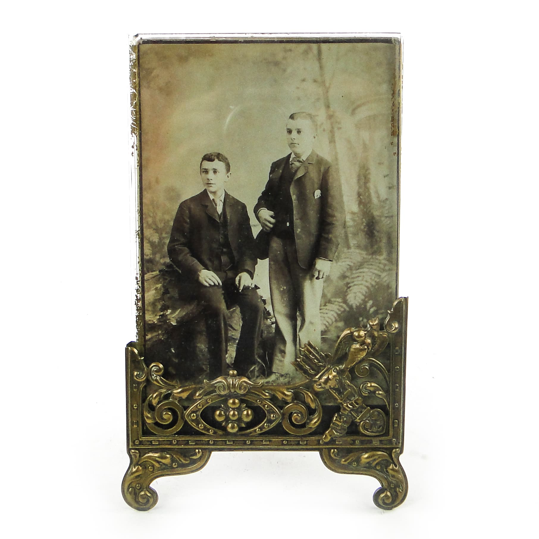 Art Nouveau photo frame, brass, Germany, early 20th c. - 111706