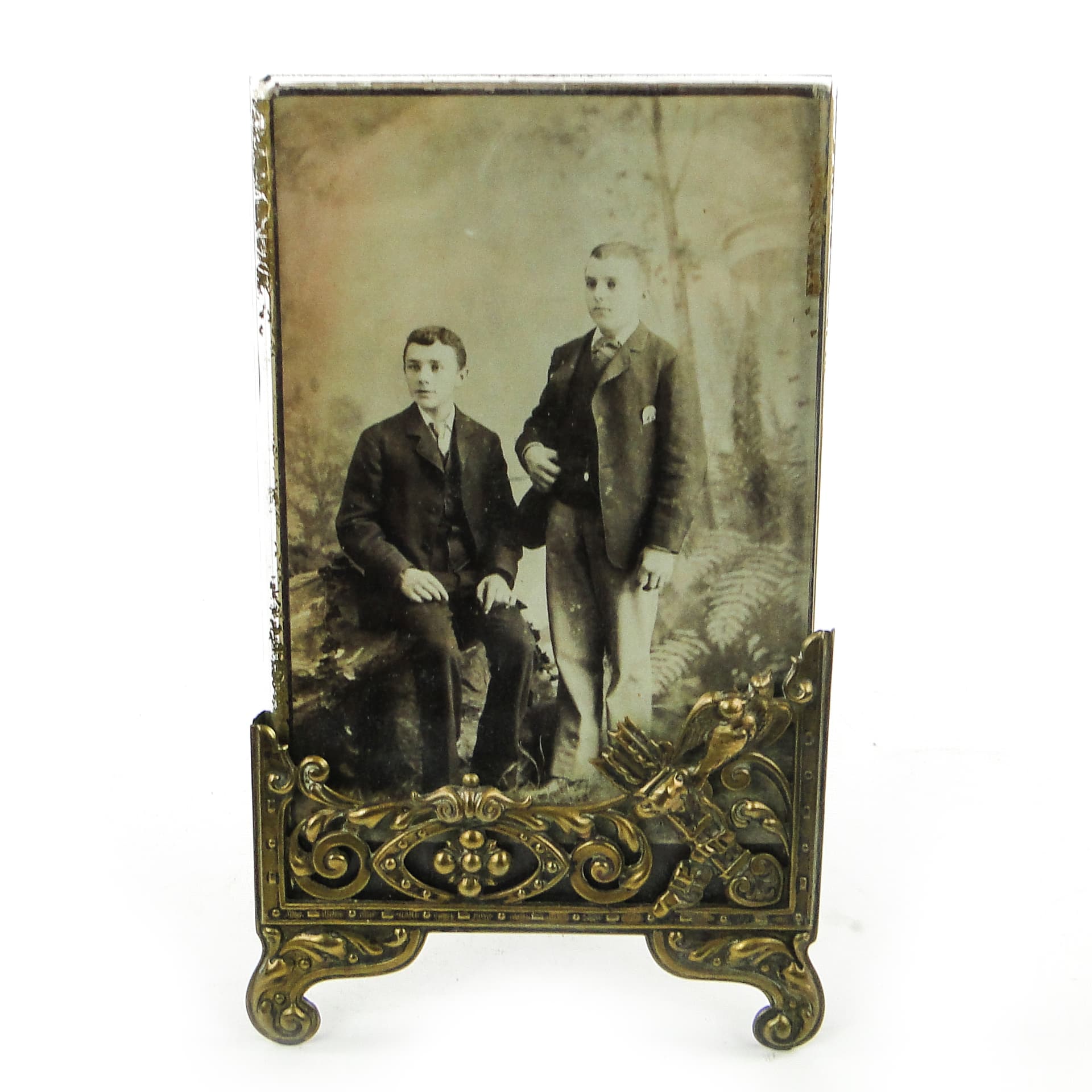 Art Nouveau photo frame, brass, Germany, early 20th c. - 111707