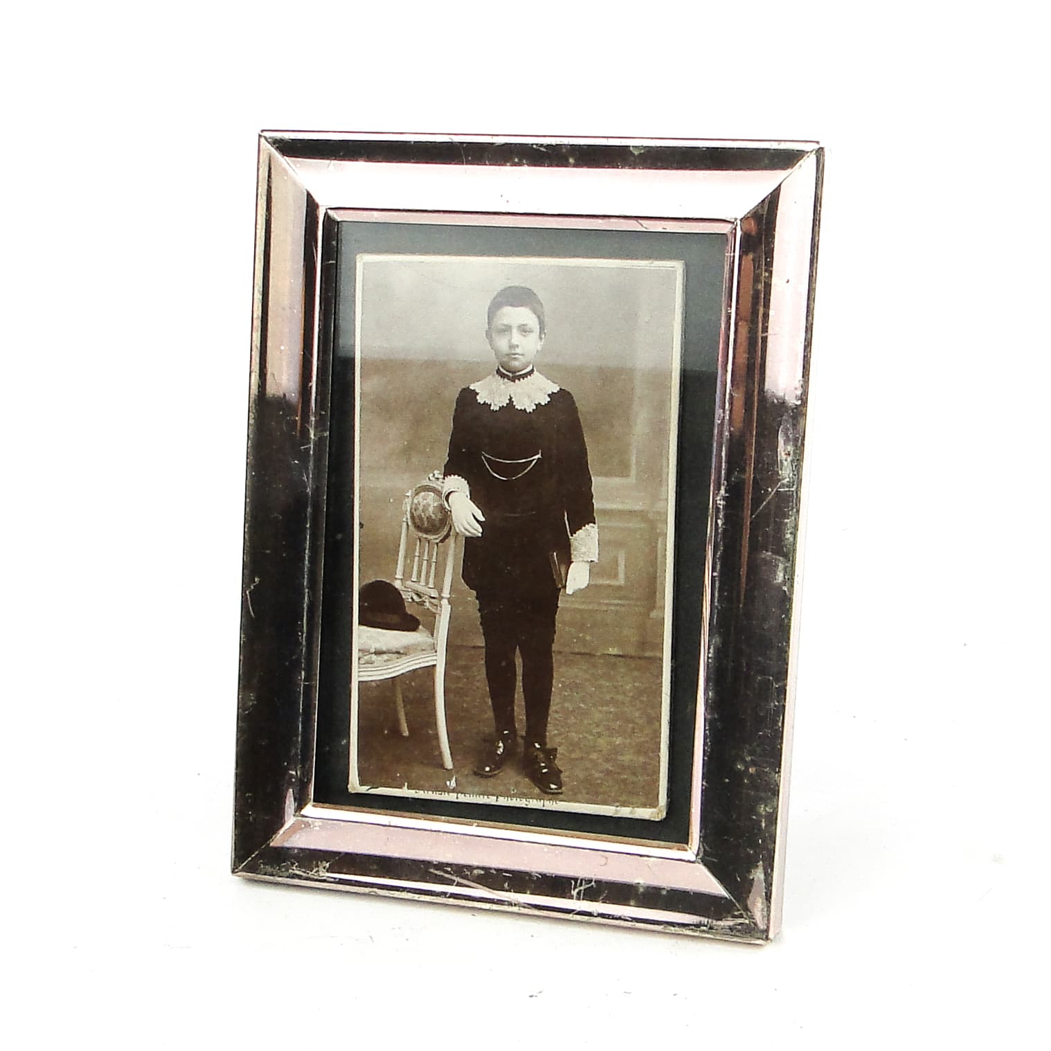 Art Deco photo frame, metal, Belgium, 1950s - 111723