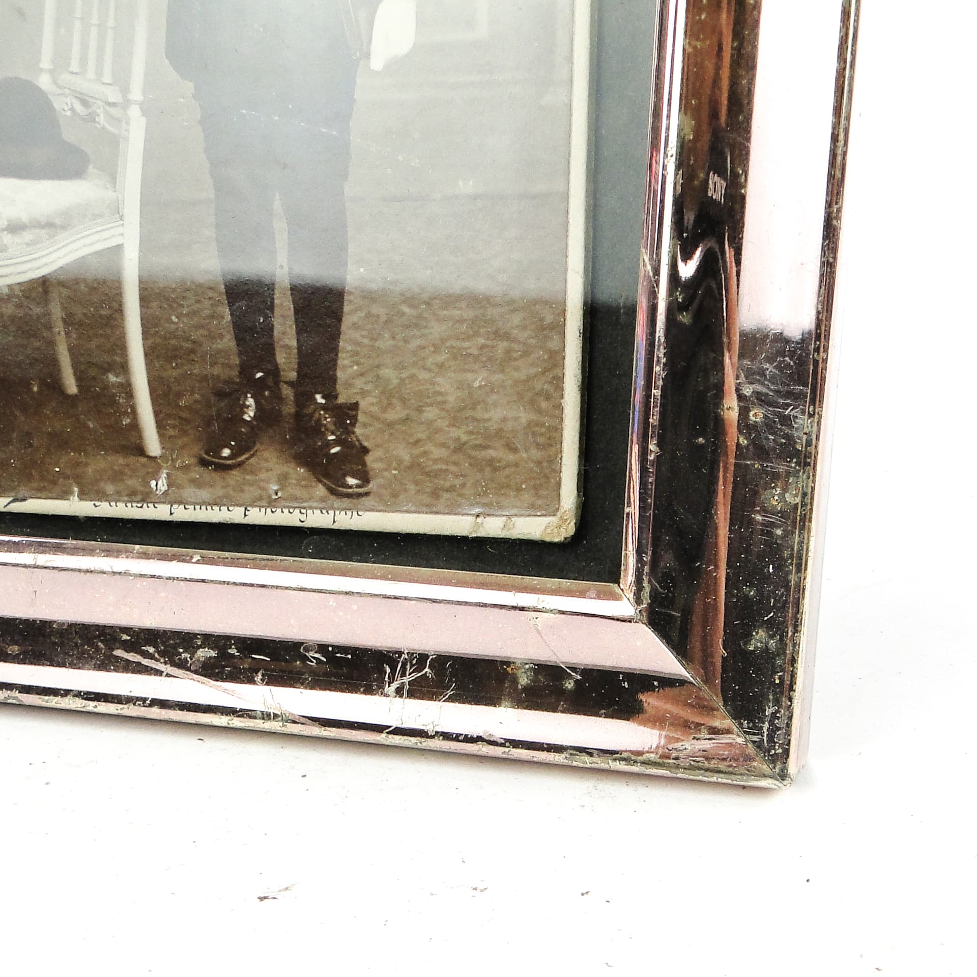 Art Deco photo frame, metal, Belgium, 1950s - 111724