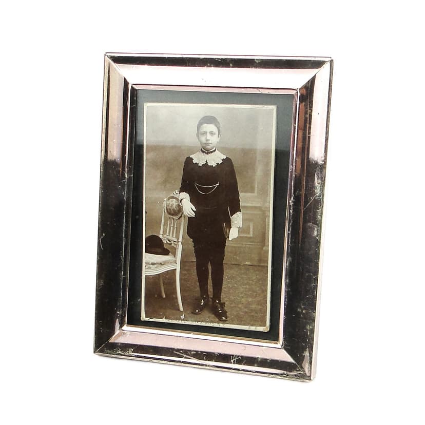 Art Deco photo frame, metal, Belgium, 1950s