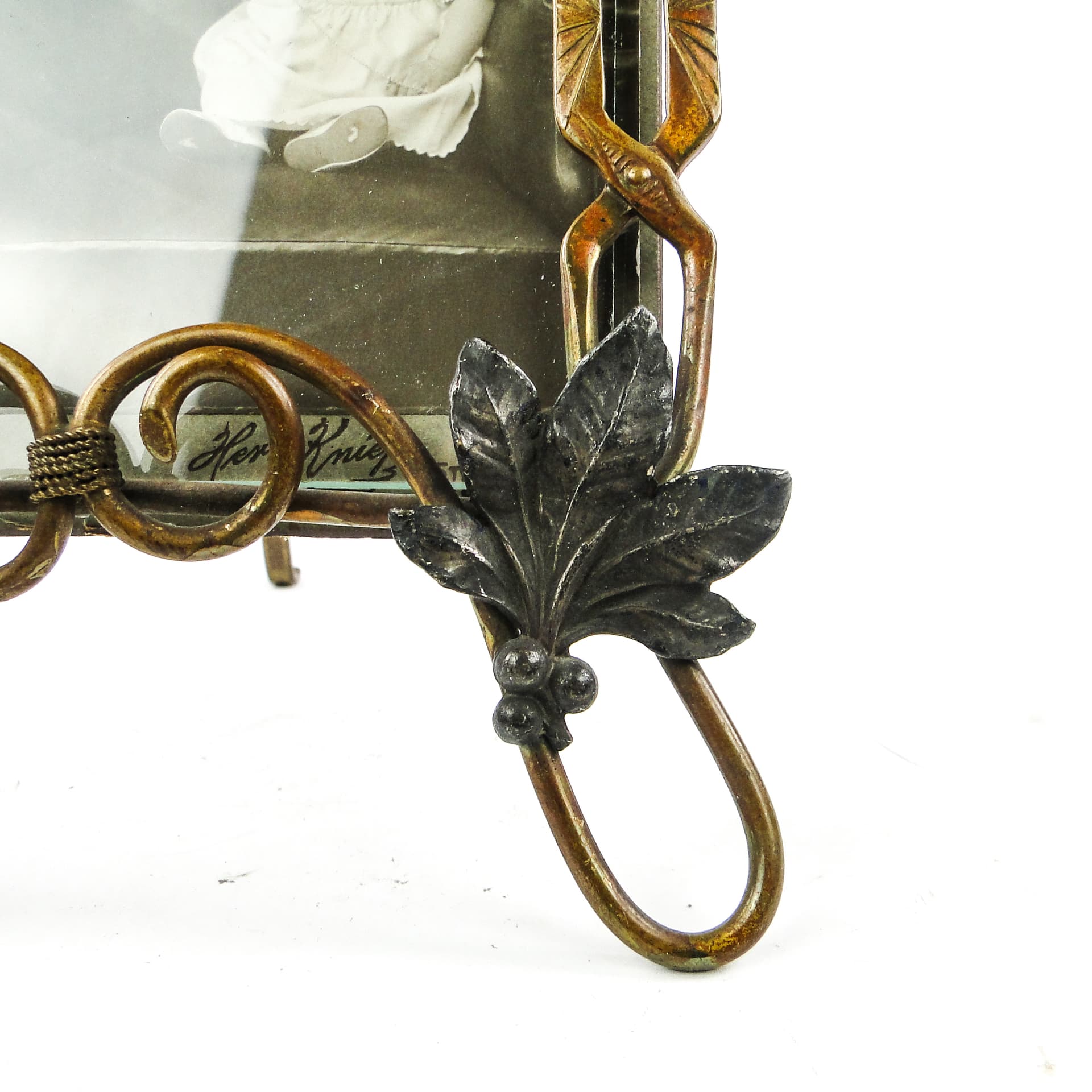 Art Nouveau photo frame, brass, France, early 20th c. - 111801