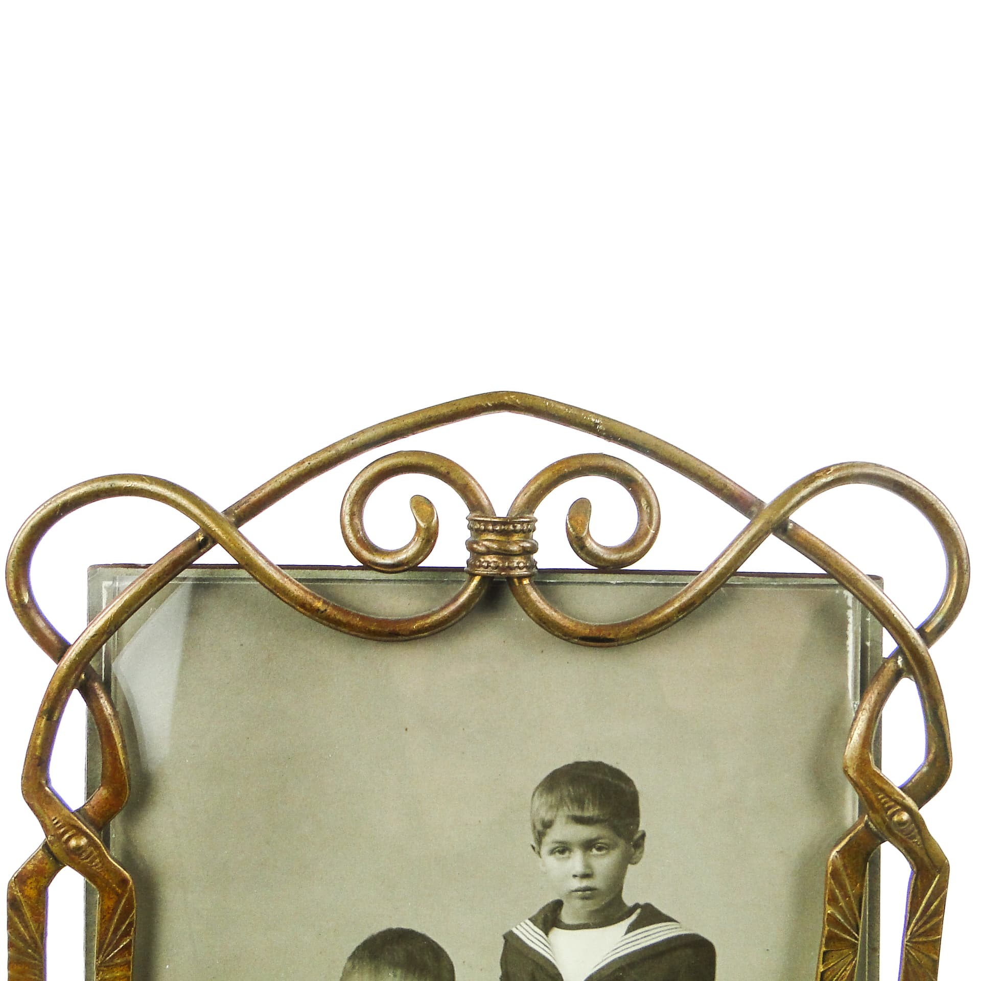 Art Nouveau photo frame, brass, France, early 20th c. - 111810