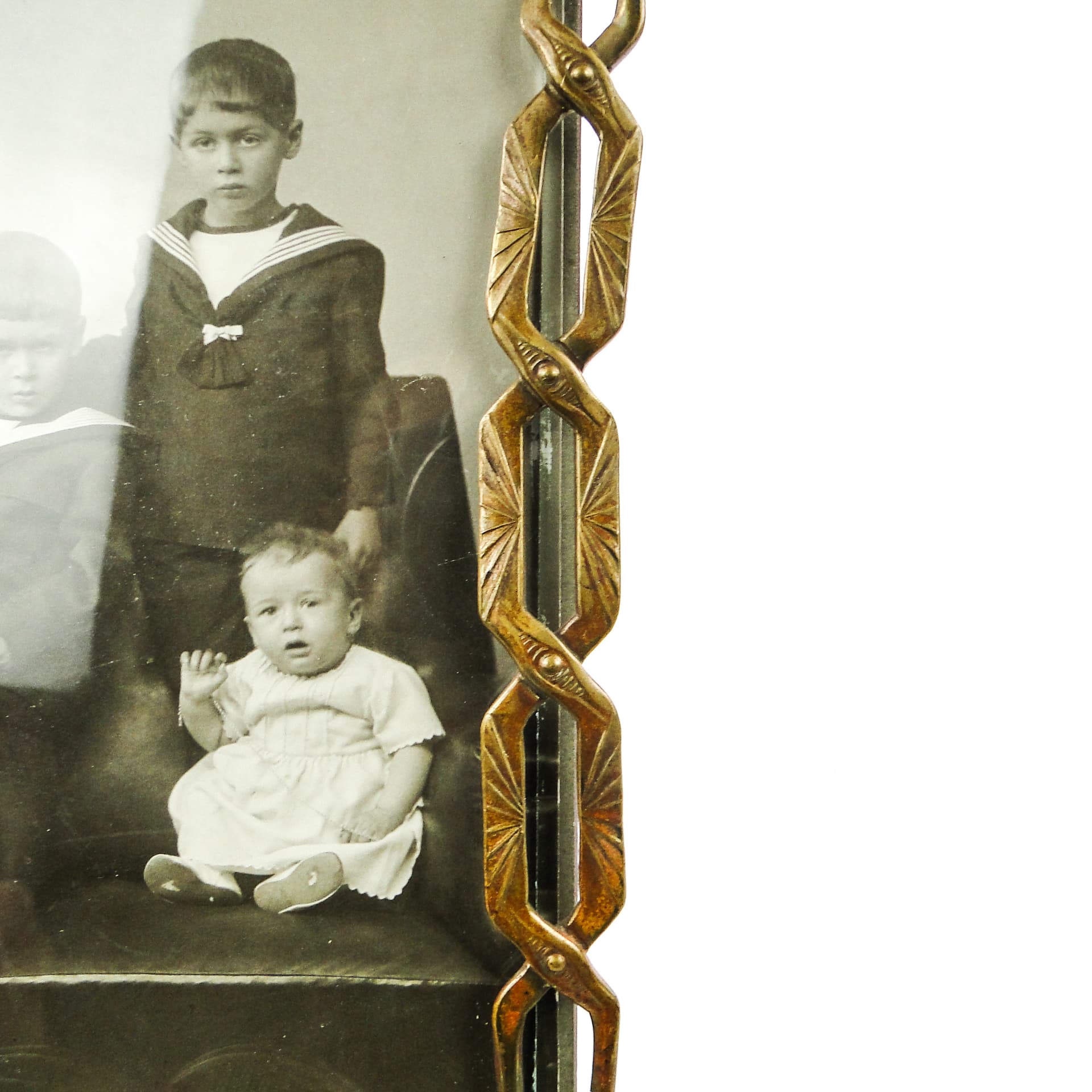 Art Nouveau photo frame, brass, France, early 20th c. - 111807