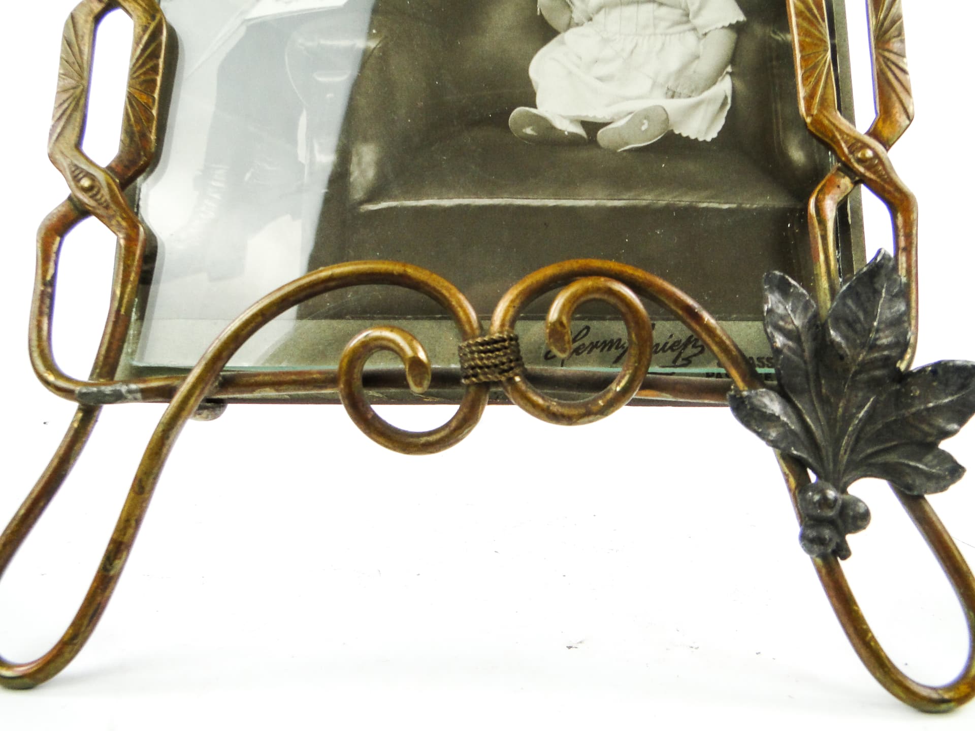 Art Nouveau photo frame, brass, France, early 20th c. - 111804