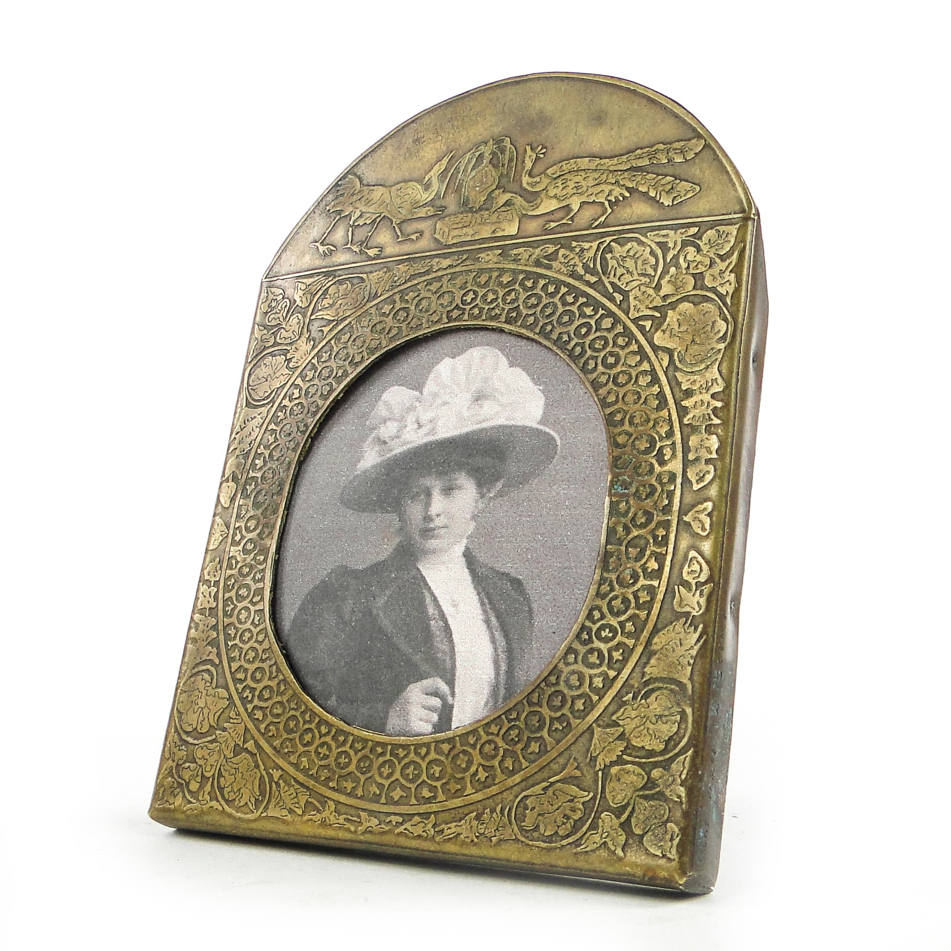 Art Nouveau photo frame, brass, France, early 20th c. - 111824