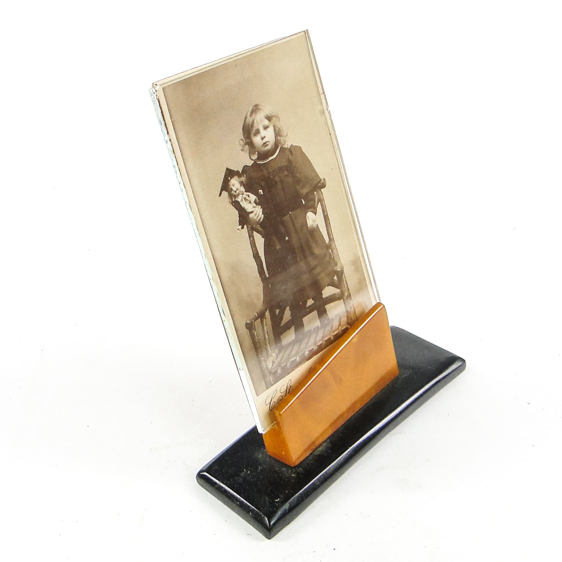 Art Deco photo frame, bakelite, Poland, 1950s. - 111870
