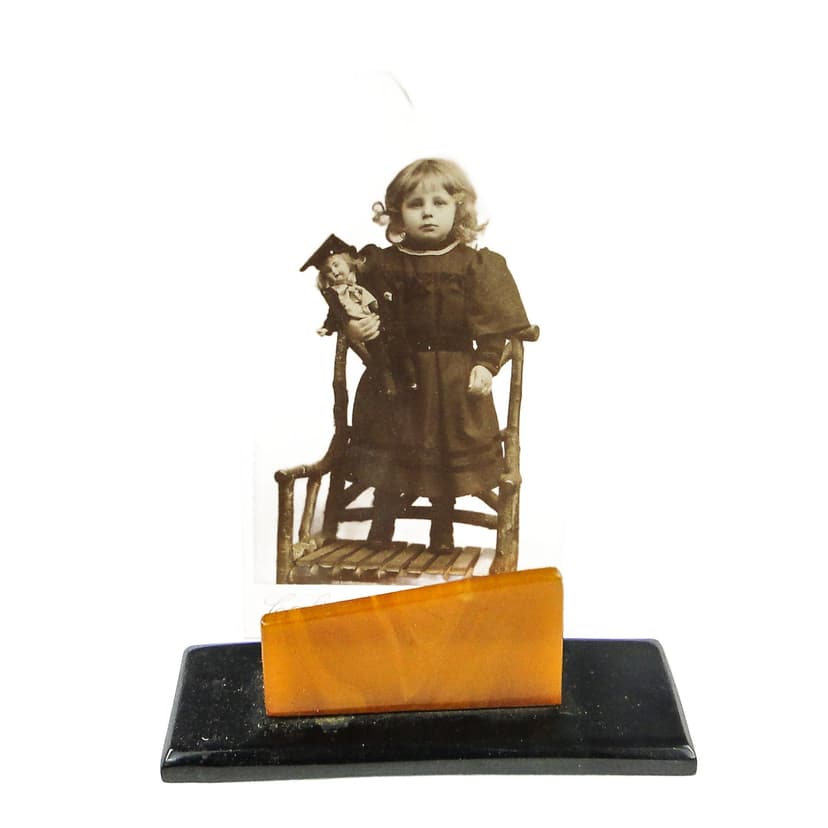 Art Deco photo frame, bakelite, Poland, 1950s.