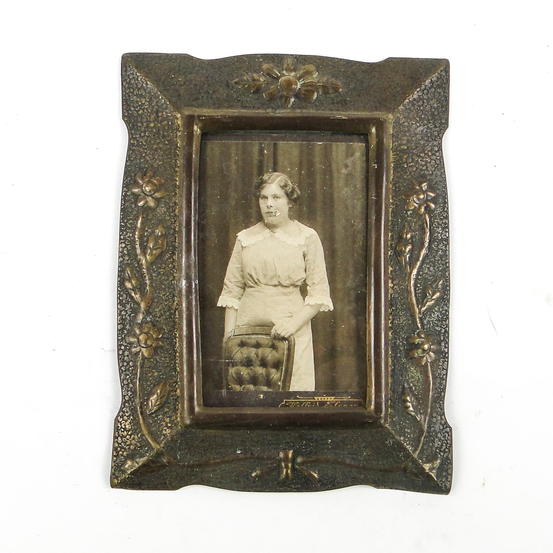 Ramka ścienna Art Nouveau, mosiądz, Szwecja, początek XX w. - 111833