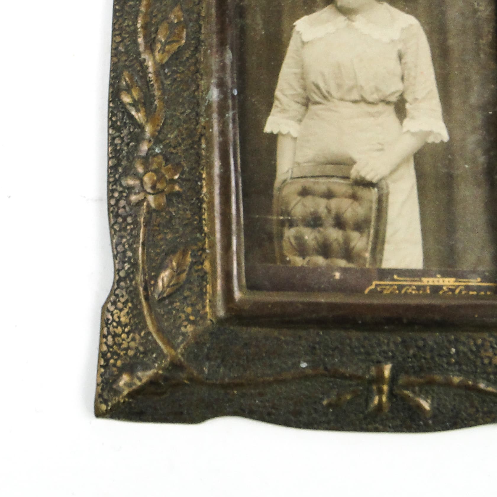 Ramka ścienna Art Nouveau, mosiądz, Szwecja, początek XX w. - 111832