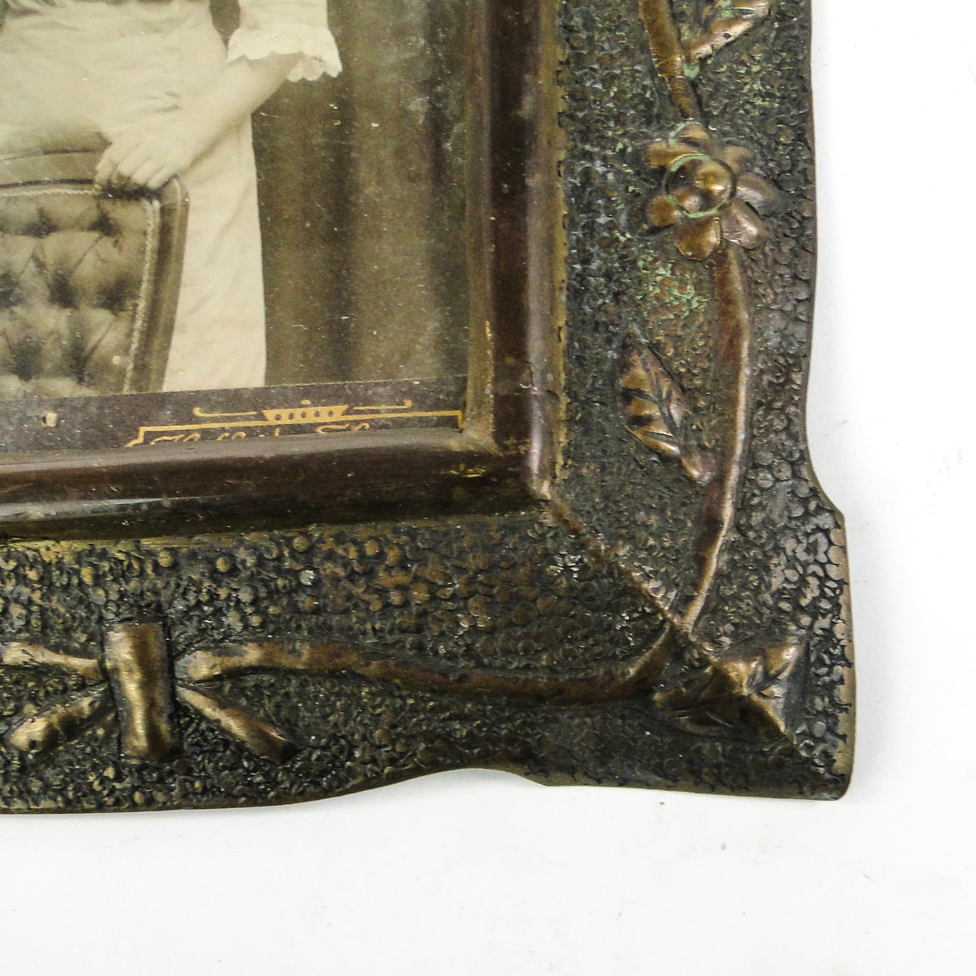 Ramka ścienna Art Nouveau, mosiądz, Szwecja, początek XX w. - 111835