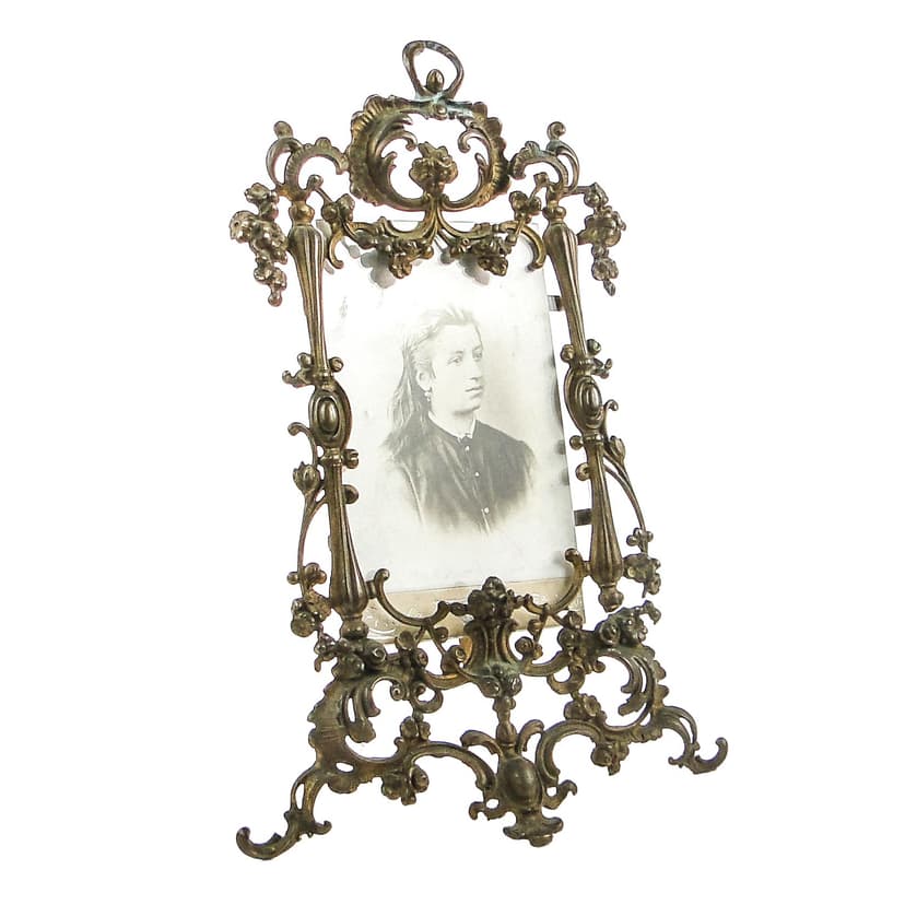 Rococo photo frame, brass, France, 19th c.