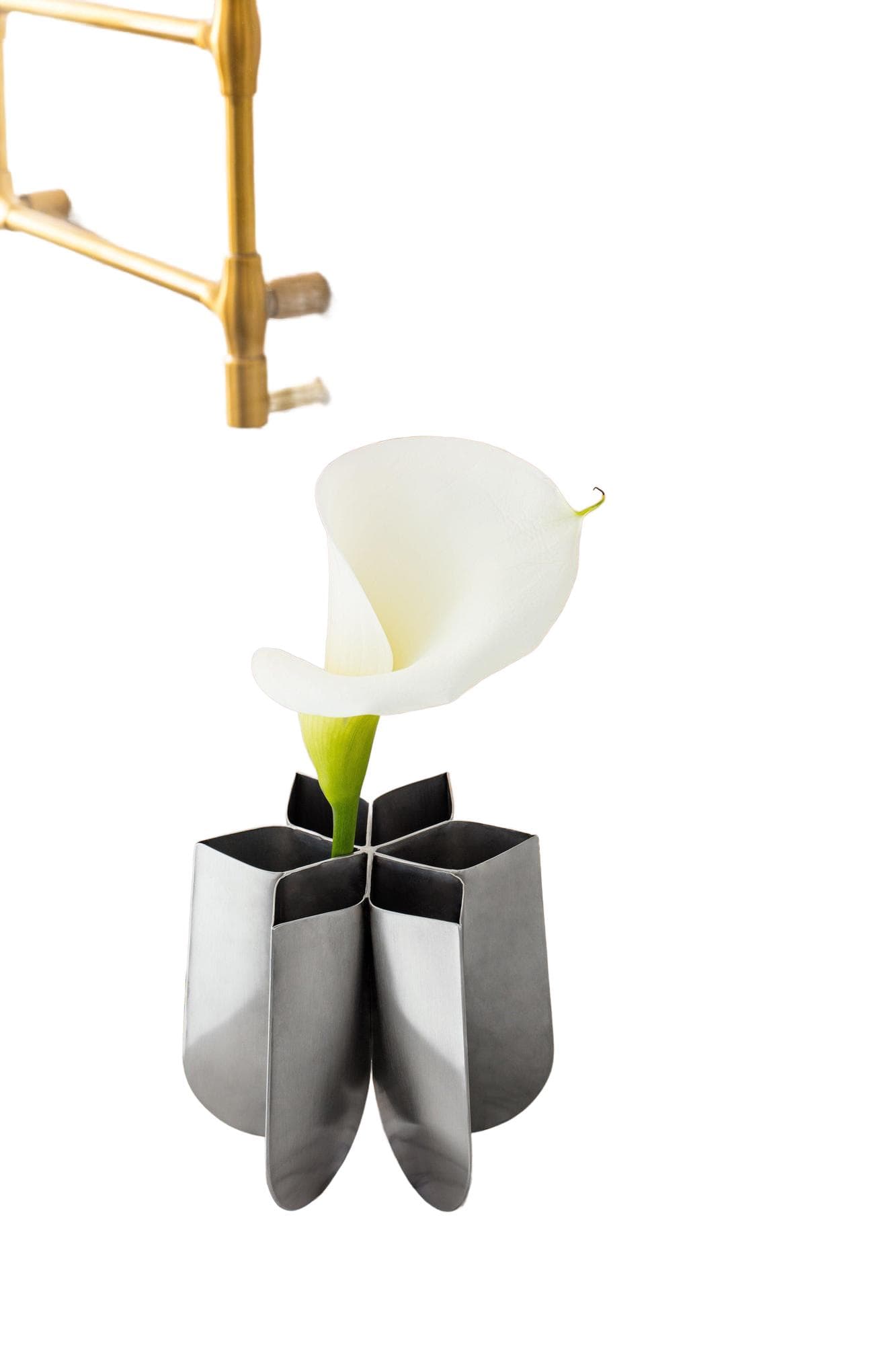 Wazon ROTATION srebrny 30 cm, Zieta Studio - 114289