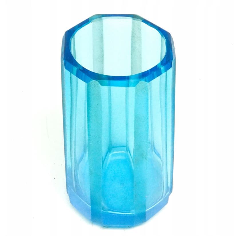 Wazon Art déco, szkło turkusowe, lata 50. - 112007