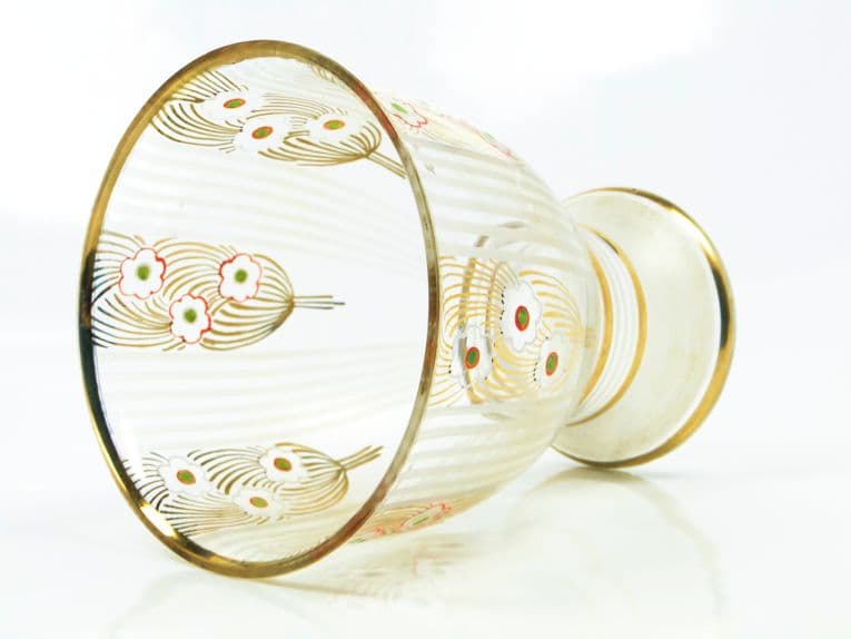 Wazon mid-century modern, szkło, Kamenický Šenov, Czechosłowacja, lata 50. - 112049