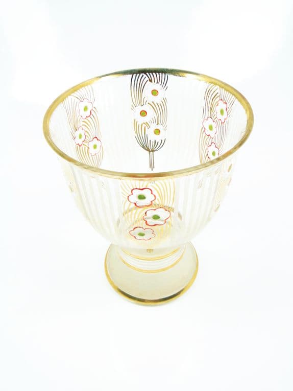 Wazon mid-century modern, szkło, Kamenický Šenov, Czechosłowacja, lata 50. - 112047