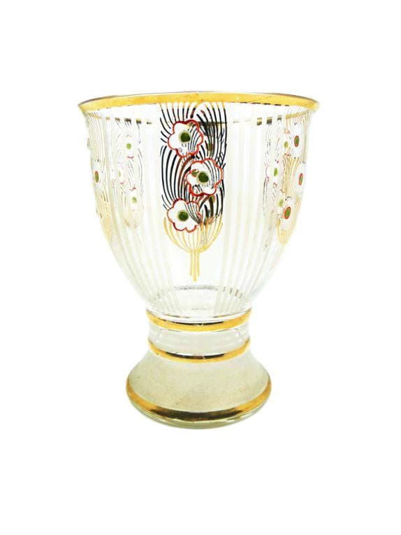 Wazon mid-century modern, szkło, Kamenický Šenov, Czechosłowacja, lata 50.