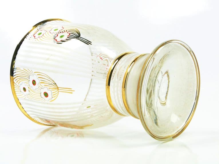 Wazon mid-century modern, szkło, Kamenický Šenov, Czechosłowacja, lata 50. - 112050