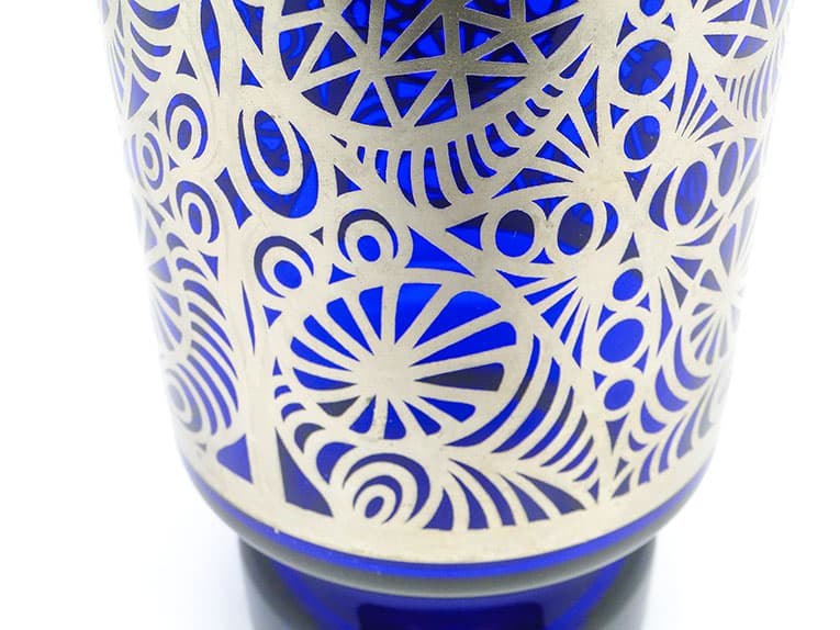 Wazon mid-century modern, szkło kobaltowe, Huta Hortensja, Polska, lata 60. - 112066