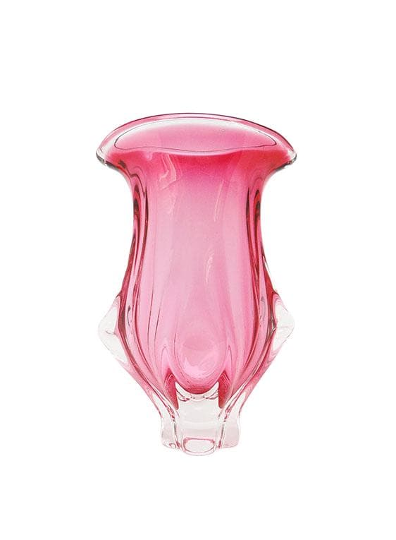 Wazon mid-century modern, szkło, proj. J. Hospodka, Czechosłowacja, lata 60.