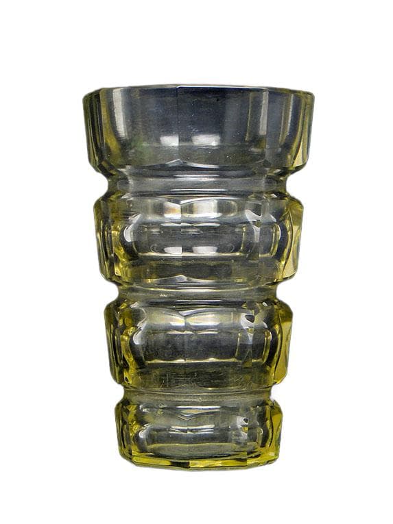 Wazon Art Deco, kryształ, proj. J. Hoffmann, Czechosłowacja, lata 30.