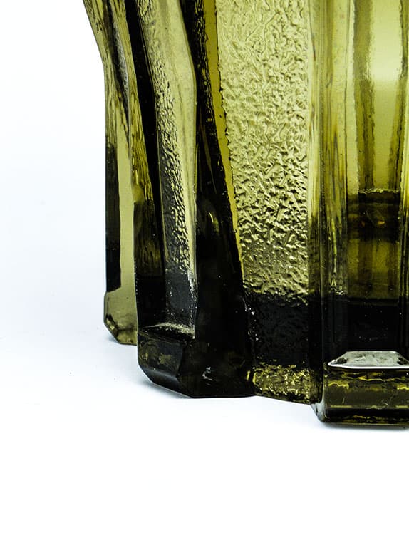 Wazon mid-century modern, szkło prasowane, Val Saint Lambert, Belgia, lata 50. - 112140