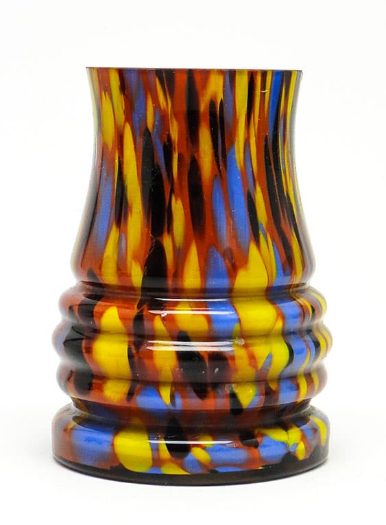 Wazon Art Deco Spatterglass, szkło, Czechosłowacja, lata 30. - 112155