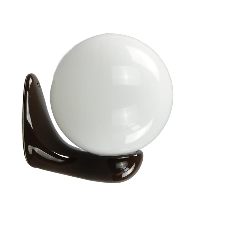 Kinkiet, brązowy ciemny, ceramika, Polska, lata 70.