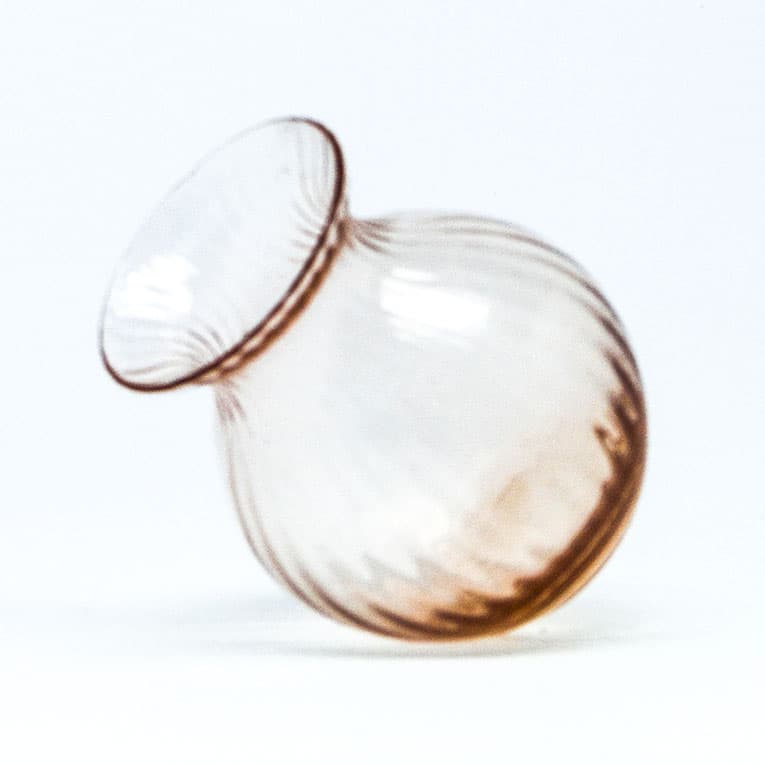 Wazon miniaturowy Art Deco, szkło rozalinowe, Polska, lata 30. - 112271