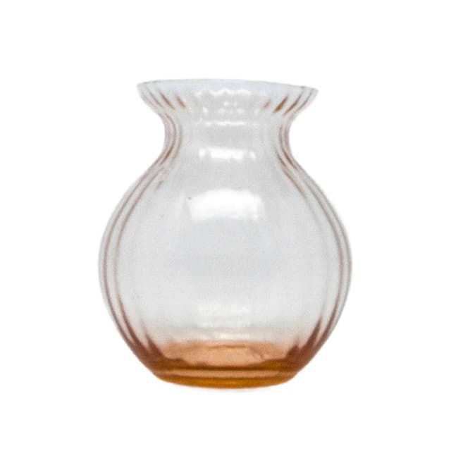 Wazon miniaturowy Art Deco, szkło rozalinowe, Polska, lata 30. - WYMIARY