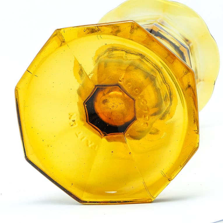 Wazon Art Deco, szkło miodowe, Val Saint Lambert, Belgia, lata 60. - 112321