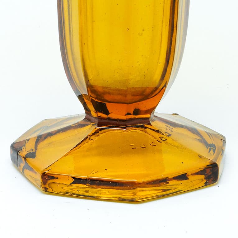 Wazon Art Deco, szkło miodowe, Val Saint Lambert, Belgia, lata 60. - 112314