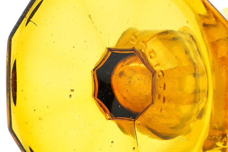 Wazon Art Deco, szkło miodowe, Val Saint Lambert, Belgia, lata 60. - 112320