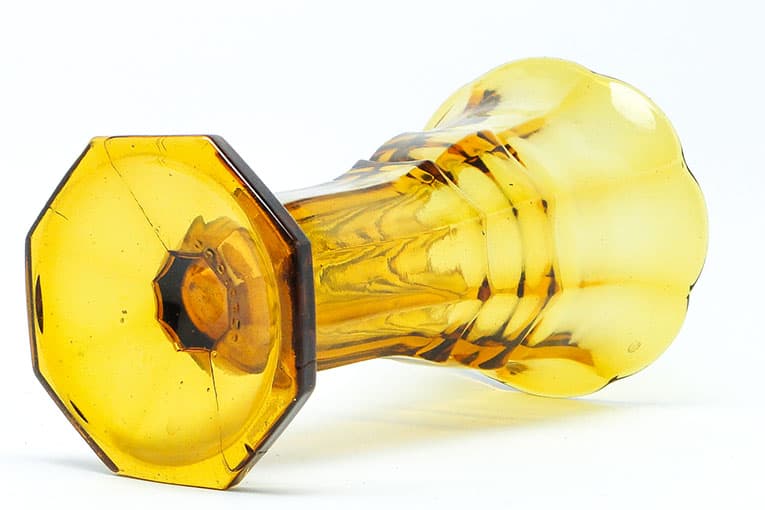 Wazon Art Deco, szkło miodowe, Val Saint Lambert, Belgia, lata 60. - 112319