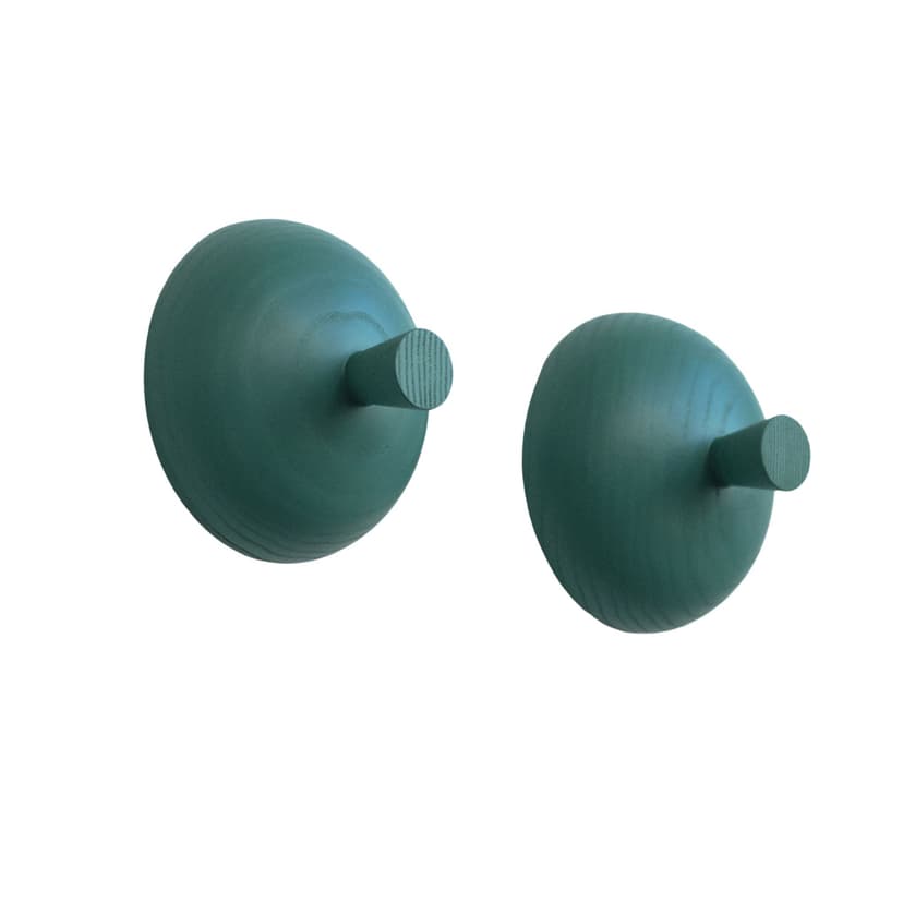Zestaw dwóch haków ściennych Buste, turkusowy, proj. Maria Jeglińska-Adamczewska, GestGest