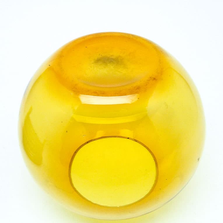 Wazon mid-century modern, szkło żółte, proj. M. Słaboń, Polska, lata 70. - 112356