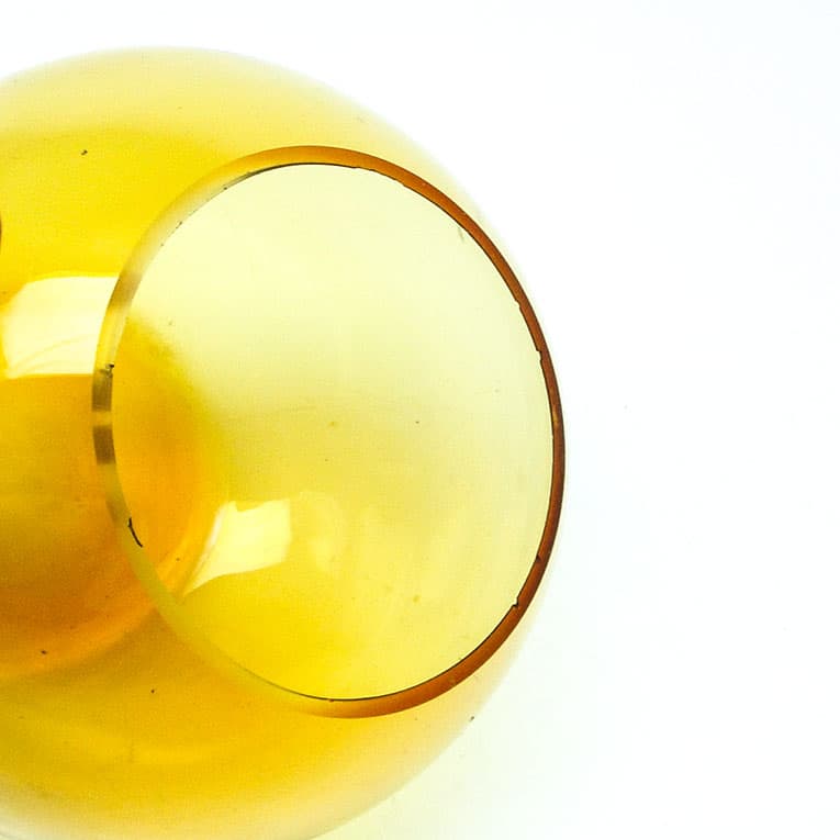 Wazon mid-century modern, szkło żółte, proj. M. Słaboń, Polska, lata 70. - 112355