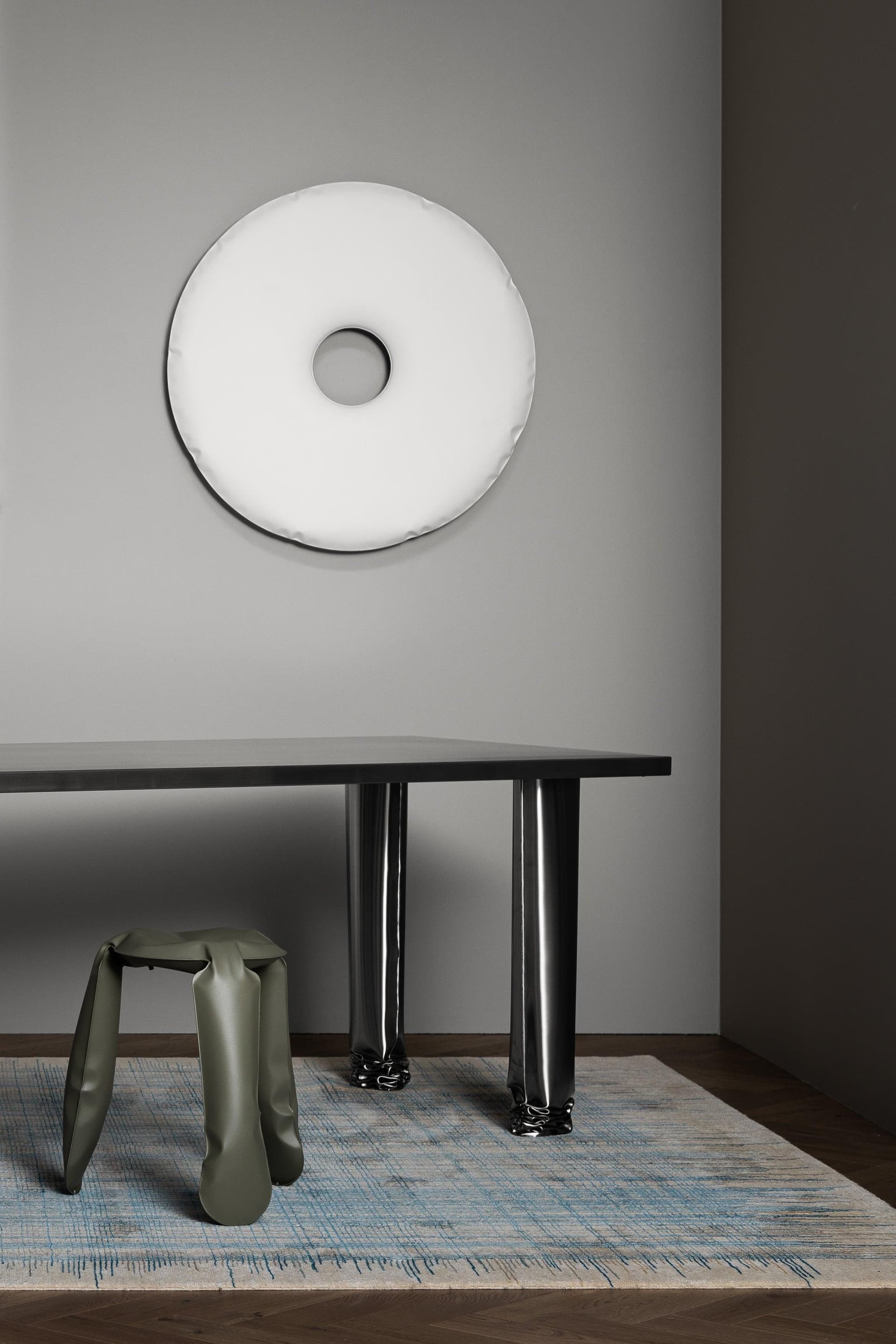 Lustro ścienne RONDO mat białe 75 cm, Zieta Studio - 117363