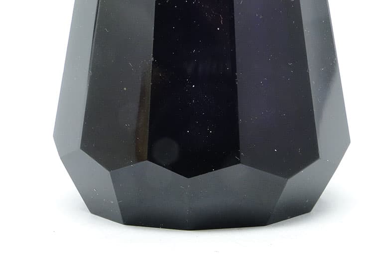 Wazon Art Deco, szkło ametystowe, oroplastyka złocona, Moser, Czechosłowacja, lata 30. - 112387