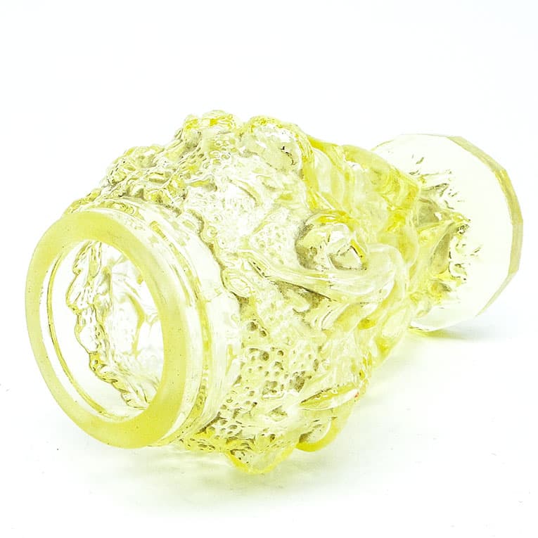 Wazon Winobranie, Art Deco, szkło żółte matowione, proj. F. Pazourka, Czechosłowacja, lata 30. - 112400