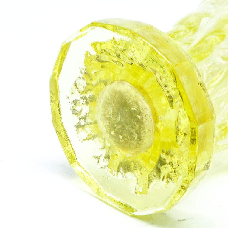 Wazon Winobranie, Art Deco, szkło żółte matowione, proj. F. Pazourka, Czechosłowacja, lata 30. - 112403