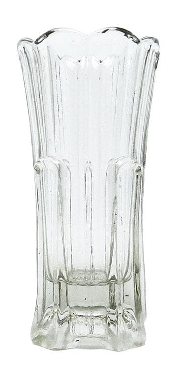 Wazon Mid-century modern, szkło rozalinowe prasowane, Polska, lata 50.