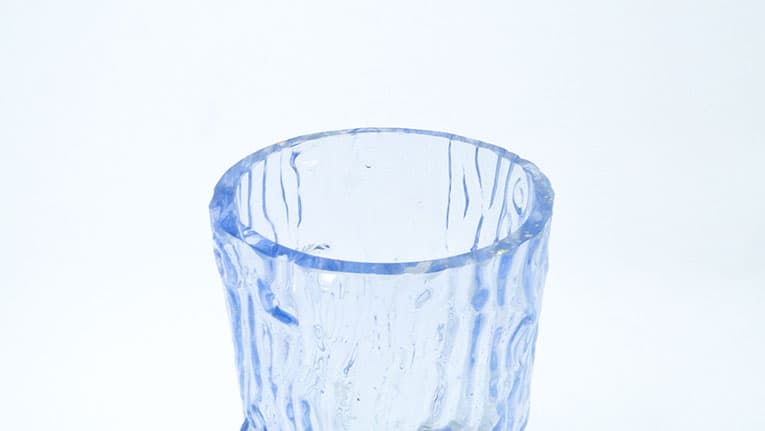 Mid-century modern vase, pressed glass, Czechoslovakia, 1960s. - 112445