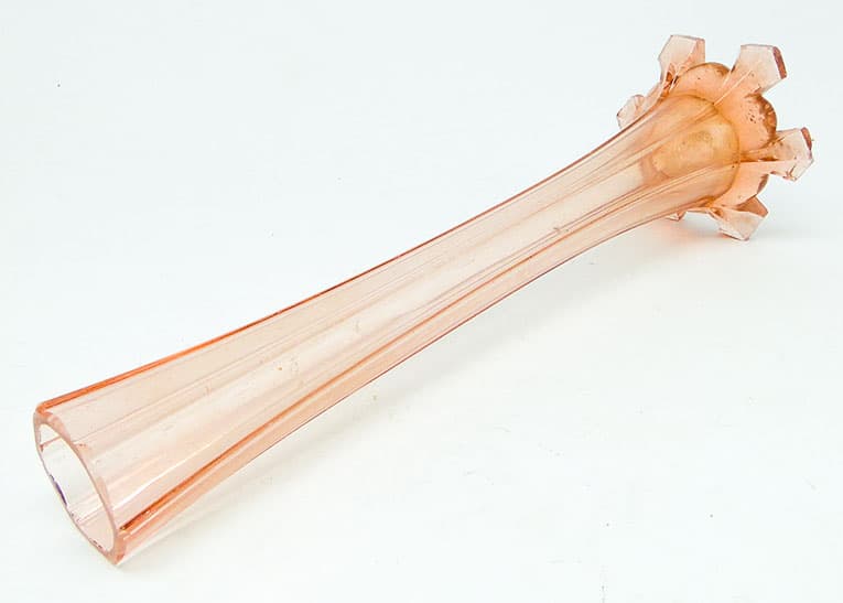 Wazon Art Nouveau, szkło rozalinowe prasowane, Szwecja, lata 30. - 112511