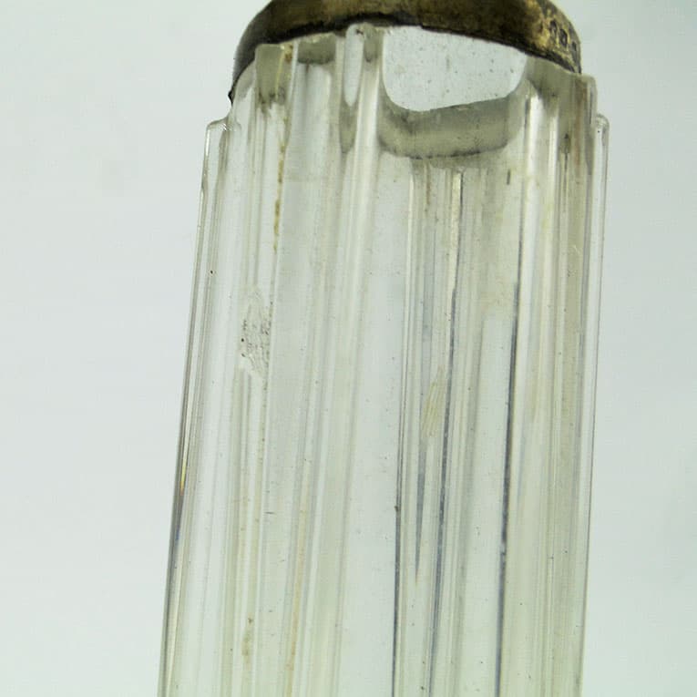 Wazon secesyjny, szkło zielone, srebrne okucie, Wielka Brytania, początek XX w. - 112527