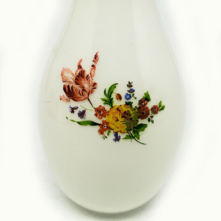 Wazon mid-century modern, szkło latticino, Polska, lata 70. - 112564